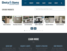 Tablet Screenshot of dotyconcrete.com